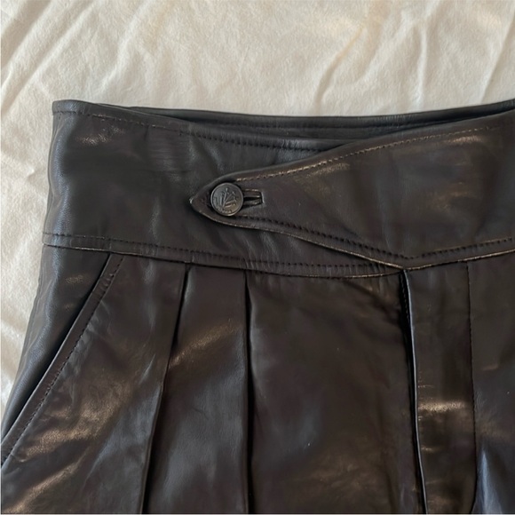 Rag & Bone Black Lambskin Leather Bermuda Shorts size 30 - Picture 8 of 15
